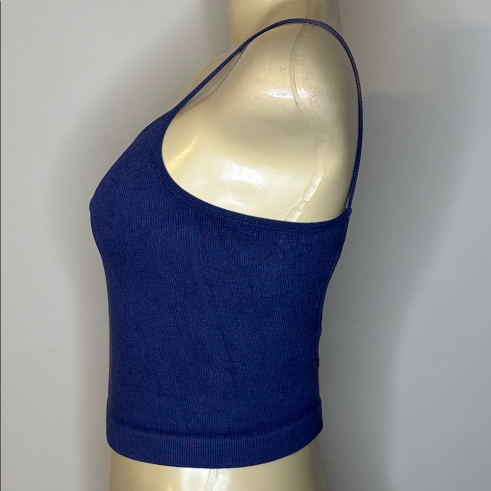 By Together Purple Women's Spaghetti Strap Crop Top Size M/L - Picture 4 of 6